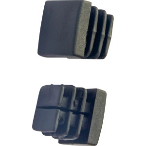 Schwarze Fußkappen (4 Stk.) für Honey Grove Gartenstuhl, aus Kunststoff.