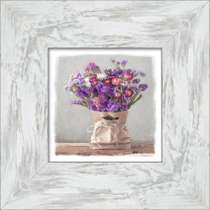 Bild mit Rahmen Purple Flowers 34 cm x 34 cm