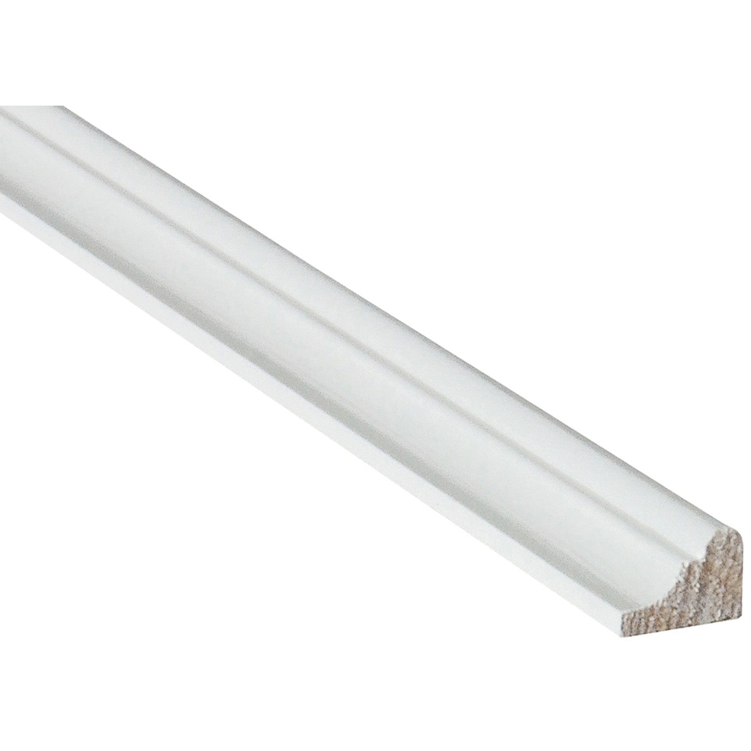 Weiß lackierte Profilleiste, 12x20 mm, 900 mm Länge. Ideal für individuelle Raumgestaltung.