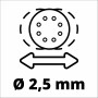 Symbol für 2,5 mm Schwingkreis beim Einhell Exzenterschleifer TC-RS 425 E.