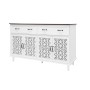 okwish Sideboard mit 4 Türen 2 Schubladen Wohnzimmer 150x90x40cm Weiß