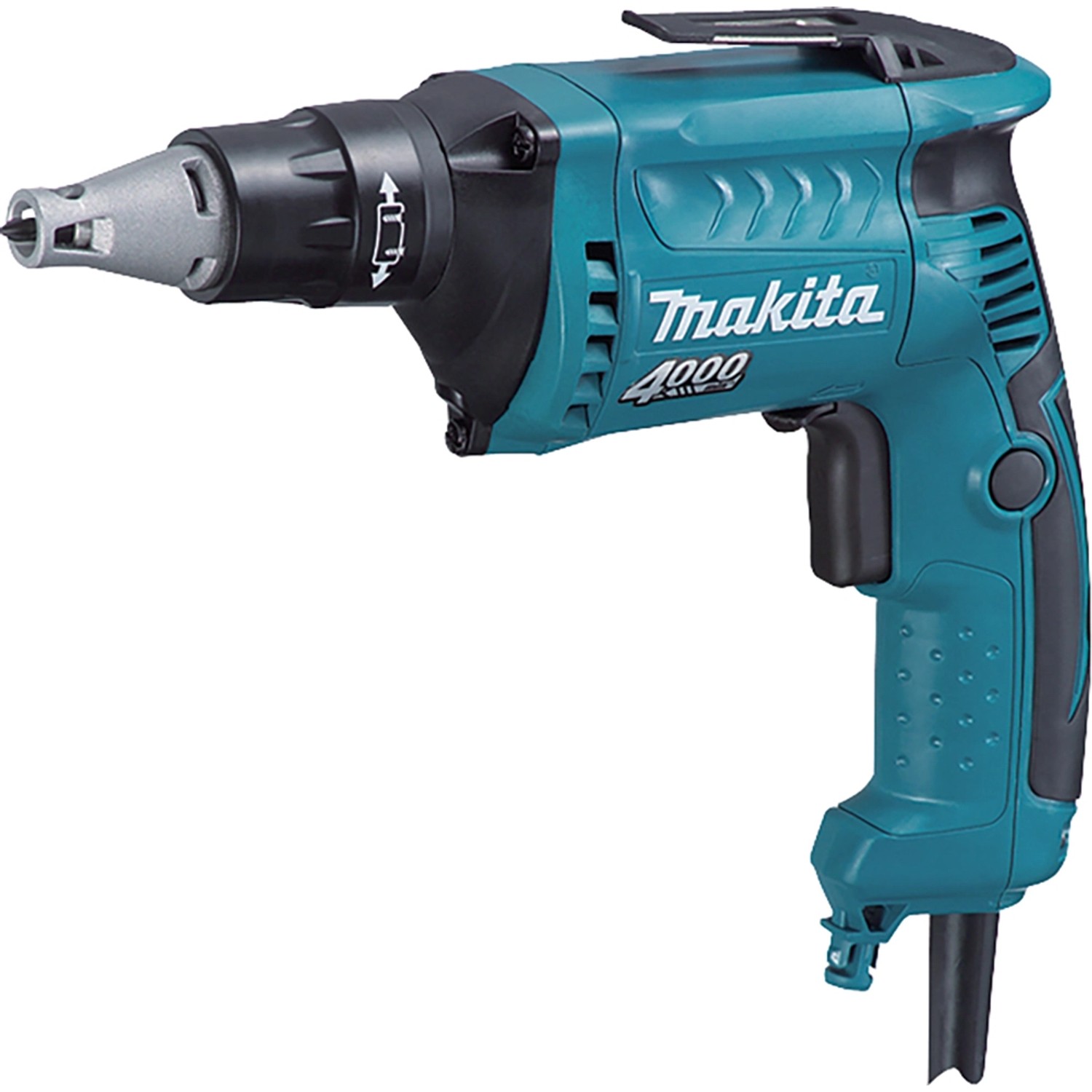 Makita FS4000 Akkuschrauber in Türkis und Schwarz, ideal für Schraubarbeiten.
