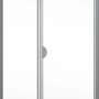 Schulte ExpressPlus Eckdusche mit Drehtür und Seitenwand, Alu Natur, 180x80 cm.