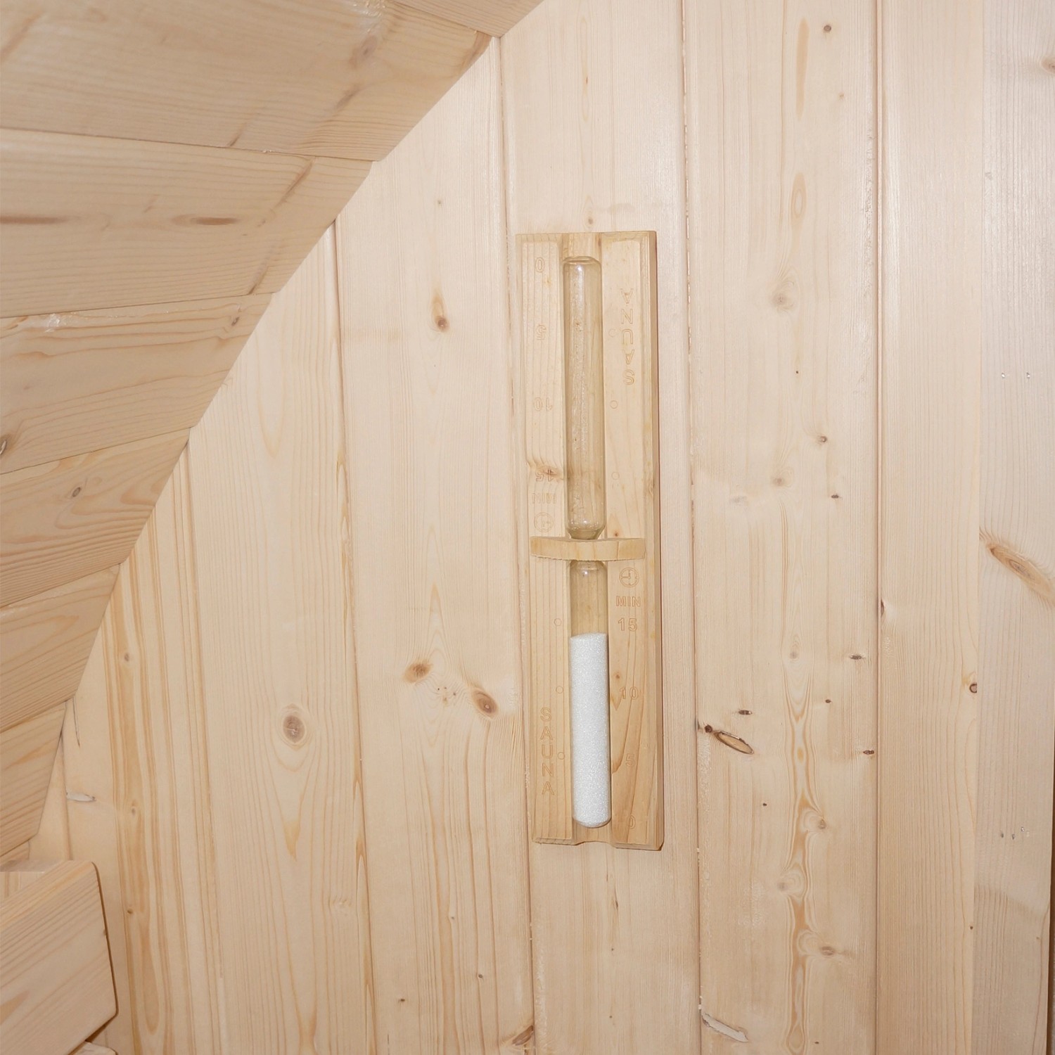 Sanduhr aus Holz in Home Deluxe Fasssauna Lahti Deluxe XL