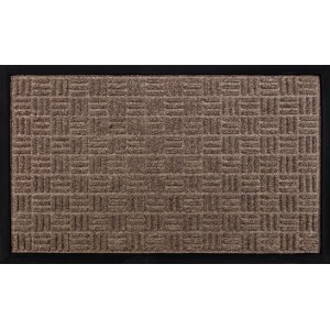 Braune OBI Fußmatte Textur, 45x75 cm, mit rutschfestem Rücken für den Innenbereich.
