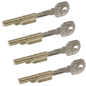 Basi Schlüssellochsperrer Set, 4 Stück, gleichschließend mit je 2 Schlüsseln. Türschlösser & Türtechnik.
