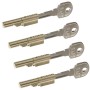 Basi Schlüssellochsperrer Set, 4 Stück, gleichschließend mit je 2 Schlüsseln. Türschlösser & Türtechnik.