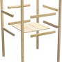 Karibu Spielturm Pultdach Set mit Doppelschaukel, Klettergerüst und Rutsche (rot).