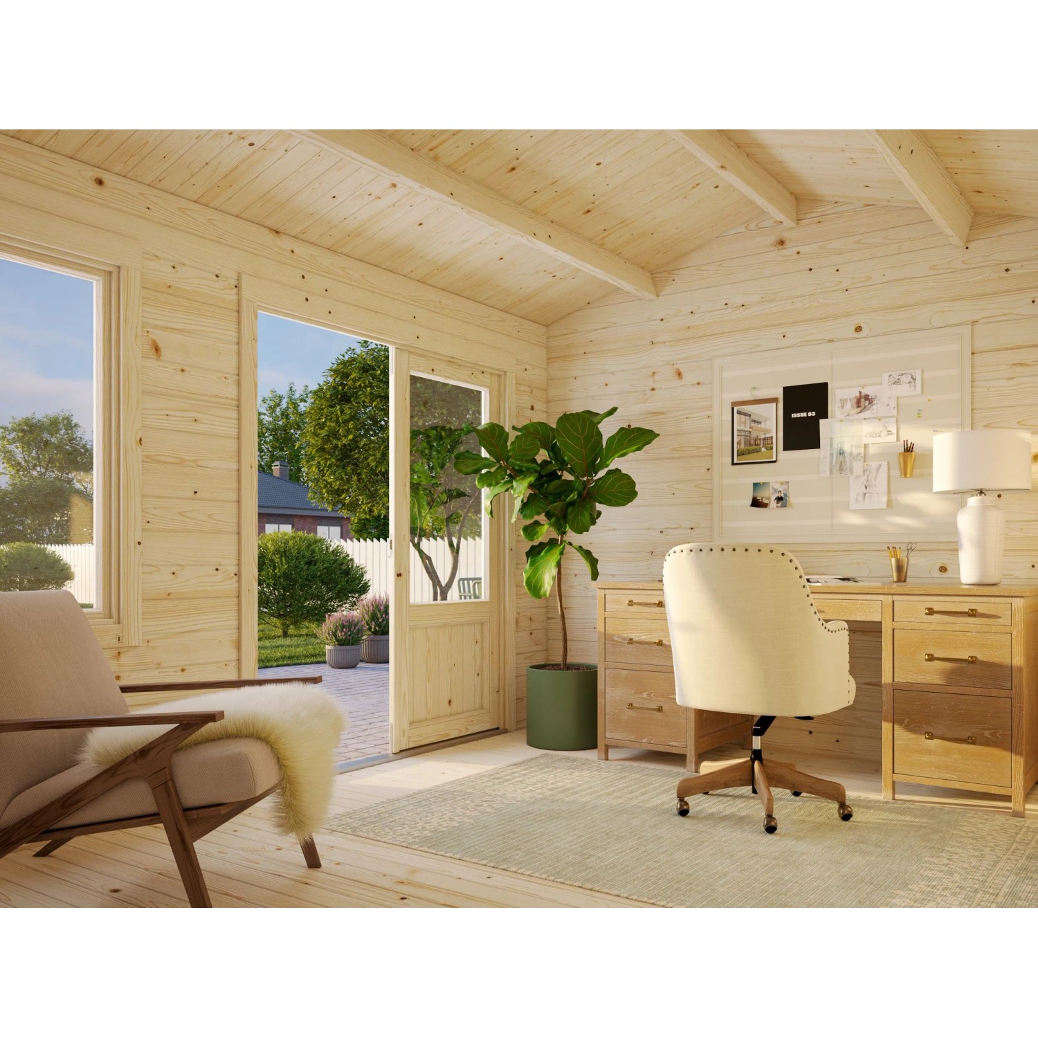 Palmako Gartenhaus Iris 360 x 276 cm Lackiert Grau-Anthrazit FSC®_3