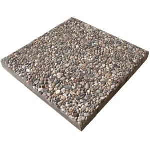 Waschbetonplatte Buntkies, 40x40 cm, für Gehwege & Terrassen.