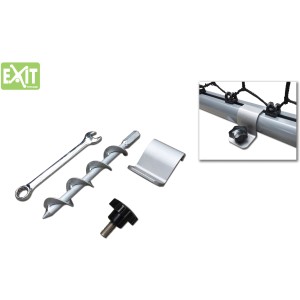 EXIT Scala Erdanker Set (2 Stück) für Fußballtore auf Naturrasen, inklusive Schraubenschlüssel und Befestigungsmaterial.
