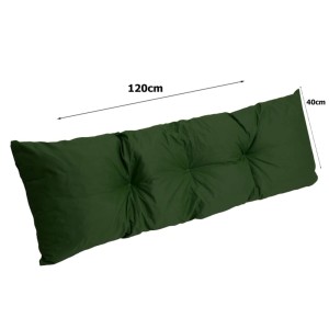 Grünes Paletten Rückenkissen, 120x40 cm, für Gartenmöbel & Palettenbänke.