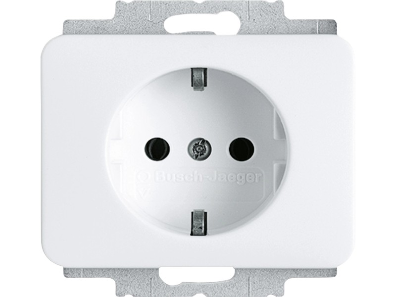 BuschJaeger Steckdoseneinsatz mit Kindersicherung Alpha Nea Studioweiß kaufen bei OBI
