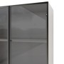 okwish Vitrine mit LED Glasfächern Bücherregal Wohnzimmer 140x40x160cm Weiß_7