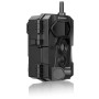 Schwarze Bresser WLAN Wildkamera 4-24 MP mit 20 m Reichweite für Tierbeobachtung und Überwachung.