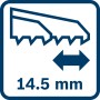 Symbol für Hublänge 14,5 mm der Bosch Professional Akku-Säbelsäge GSA 12V-14