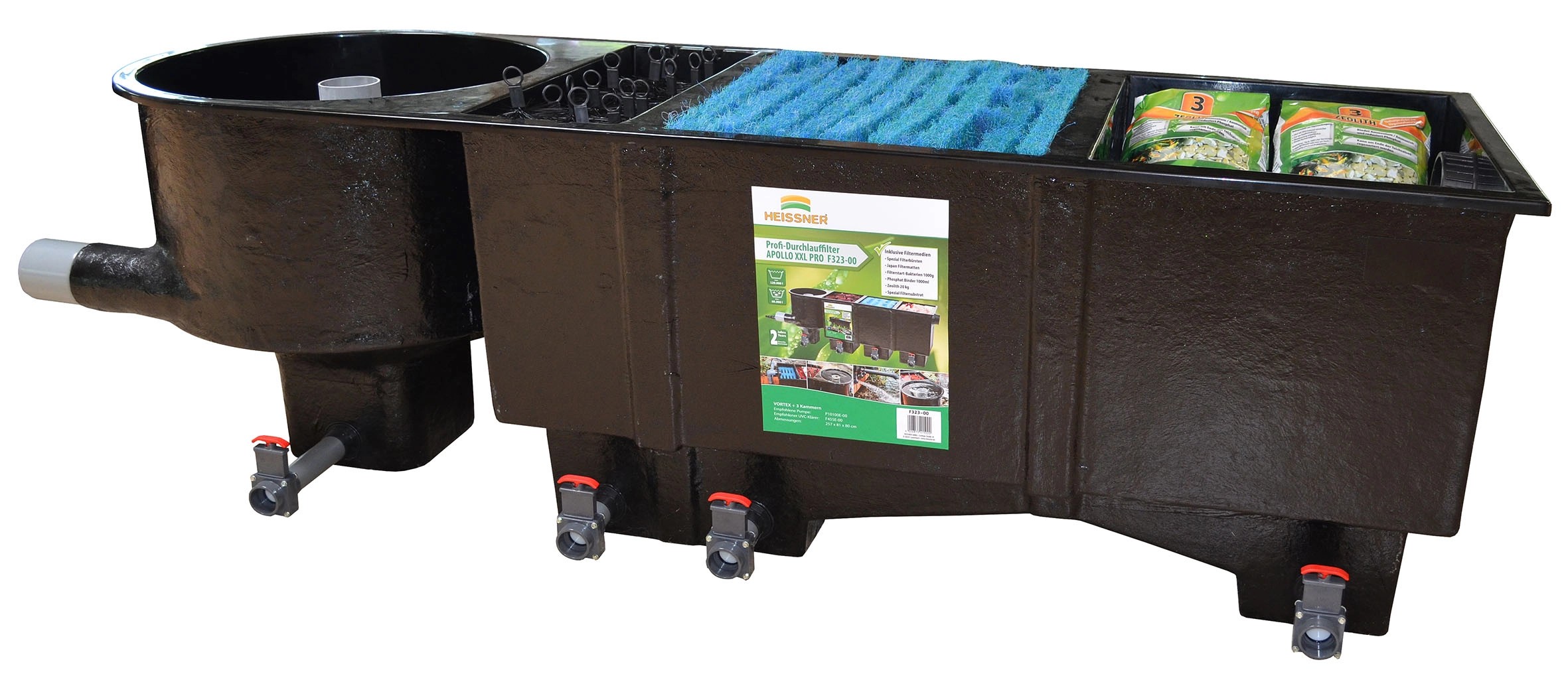Heissner Durchlauffilter Apollo XXL Pro für Teiche bis 120.000 l (ohne