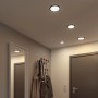 Schwarze Paulmann LED Einbaupanels Areo, 13W, in Decke montiert. Einbaustrahler für Innenräume.