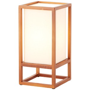 Brilliant Tischleuchte Seaside aus Bambus und Textil in Weiß, 25 cm hoch.