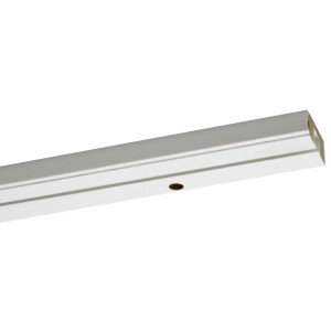 Gardinia Vorhangschiene GE1, 1-läufig, weiß, 210 cm, mit vorgebohrten Löchern.