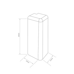 Egger Außenecke Kubisch 6 cm Esche Grau 2 Stück