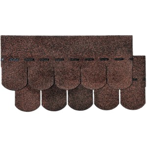 Braune Bitumen-Biberschindeln, 2 m²/Paket, für Dacheindeckung und Gartenhaus.