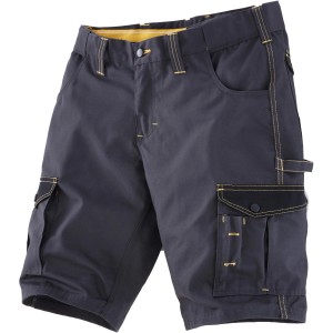 Roadsign Arbeitsshorts in Anthrazit-Gelb, Größe 48, mit praktischen Taschen.