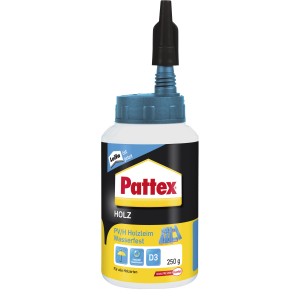 Flasche Pattex PV/H Holzleim Wasserfest, 250g, für Holzverklebungen im Innen- und Außenbereich.