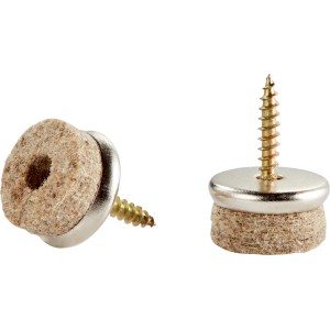 Parkettgleiter mit Schraube, Ø 24mm, 16er Set, zum Schutz empfindlicher Böden.