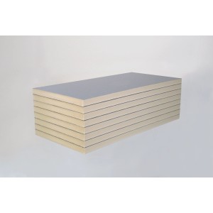 PUR/PIR Dämmplatten ALU, 30mm stark, für optimale Wärmedämmung. Geschäumter Dämmstoff mit Alufolie.