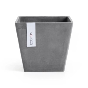 Ecopots Pflanztopf Rotterdam 20 cm x 20 cm x 17,5 cm Grau