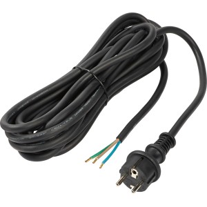 Zuleitung mit Stecker 5 m Schwarz