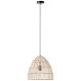 Brilliant Pendelleuchte Minster aus Rattan und Textil, Rattanfarben.