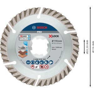 Bosch X-Lock Diamanttrennscheibe Standard Universal Ø 115 mm