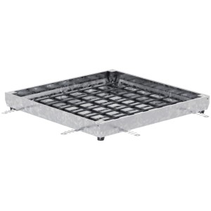 ACO Schachtabdeckung FI 2.0 Flex A15, 800x800 mm, Stahl verzinkt. Quadratische Abdeckung für Drainage und Grundmauerschutz.