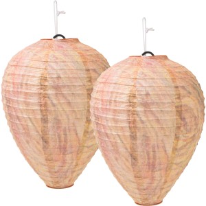2er Set Gardigo Wespennest-Attrappe aus Papier, Wespenabwehr für Garten und Terrasse.