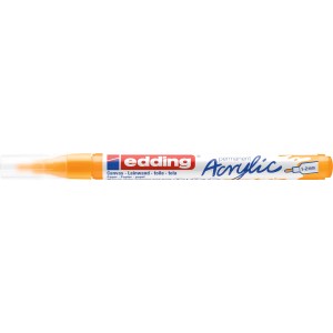 Edding 5300 Acrylmarker fein, sonnengelb. Strichbreite 1-2 mm, für Leinwand, Papier, Holz und Stein.