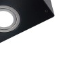 Detailaufnahme: Schwarze Respekta Schräghaube Lora 80 cm mit LED-Beleuchtung.