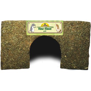 JR Farm Heu-Haus Groß für Nager: Haus aus Heu zum Verstecken, Klettern und Nagen.