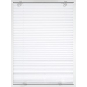 Weißes Gardinia Dachfenster-Plissee mit Saugnäpfen, 95,3x122 cm, für Rollos und Raffrollos.