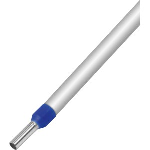 Isolierte Aderendhülse, Ø 2,5 mm, blau, für sichere Kabelverbindungen, 100 Stück.