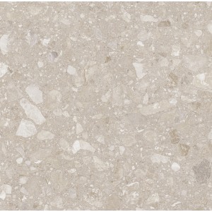 Beige Feinsteinzeug Bodenfliese, 60x60 cm, matte Steinoptik für Innen- & Außenbereich.