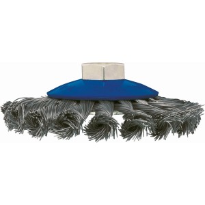 LUX Stahl-Scheibenbürste Gezopft Ø 100 mm für Winkelschleifer zum Entrosten und Reinigen.