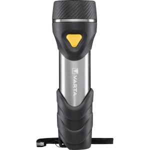 Varta Day Light Multi LED F30 Taschenlampe aus Edelstahl, Gummi und ABS-Kunststoff mit Handschlaufe.