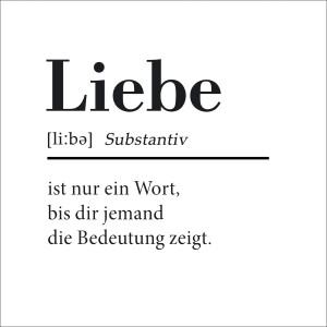 Pro Art Leinwandbild Liebe (30x30 cm) mit Definition und Zitat zum Thema Liebe.