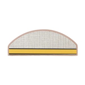 KARAT Velours Stufenmatte Dynasty Atmungsaktiv Hellbraun 23,5 x 65 cm Halbrund