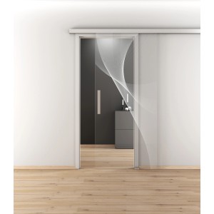 Novadoors Glasschiebetür Nova 623-1 Vorhang 93,5 cm x 205,8 cm ESG