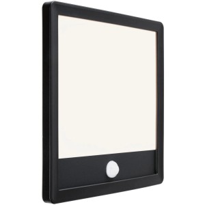 Eckige Paulmann LED-Außendeckenleuchte Lamina mit PIR-Sensor, schwarz. Insektenfreundliches Licht.