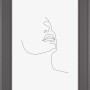 Anthrazitfarbener MDF-Bilderrahmen Malmo 24x30 cm mit Grafikdruck.