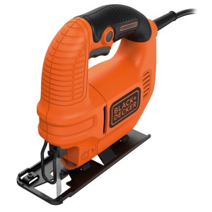 Black+Decker Stichsäge KS501, 400 W, orange-schwarz, mit Holzsägeblatt für präzise Schnitte.